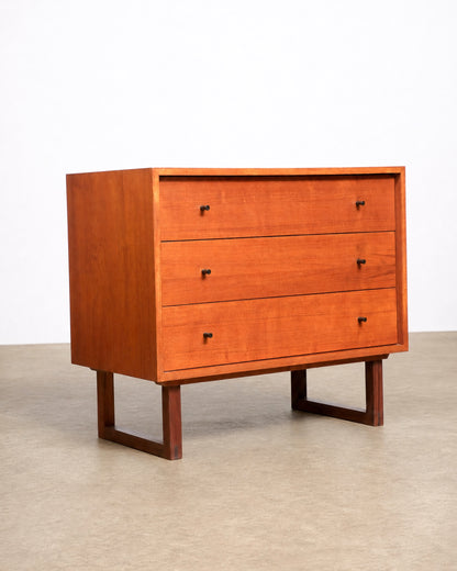 Vintage Teak Tallboy Dresser by RS Associates