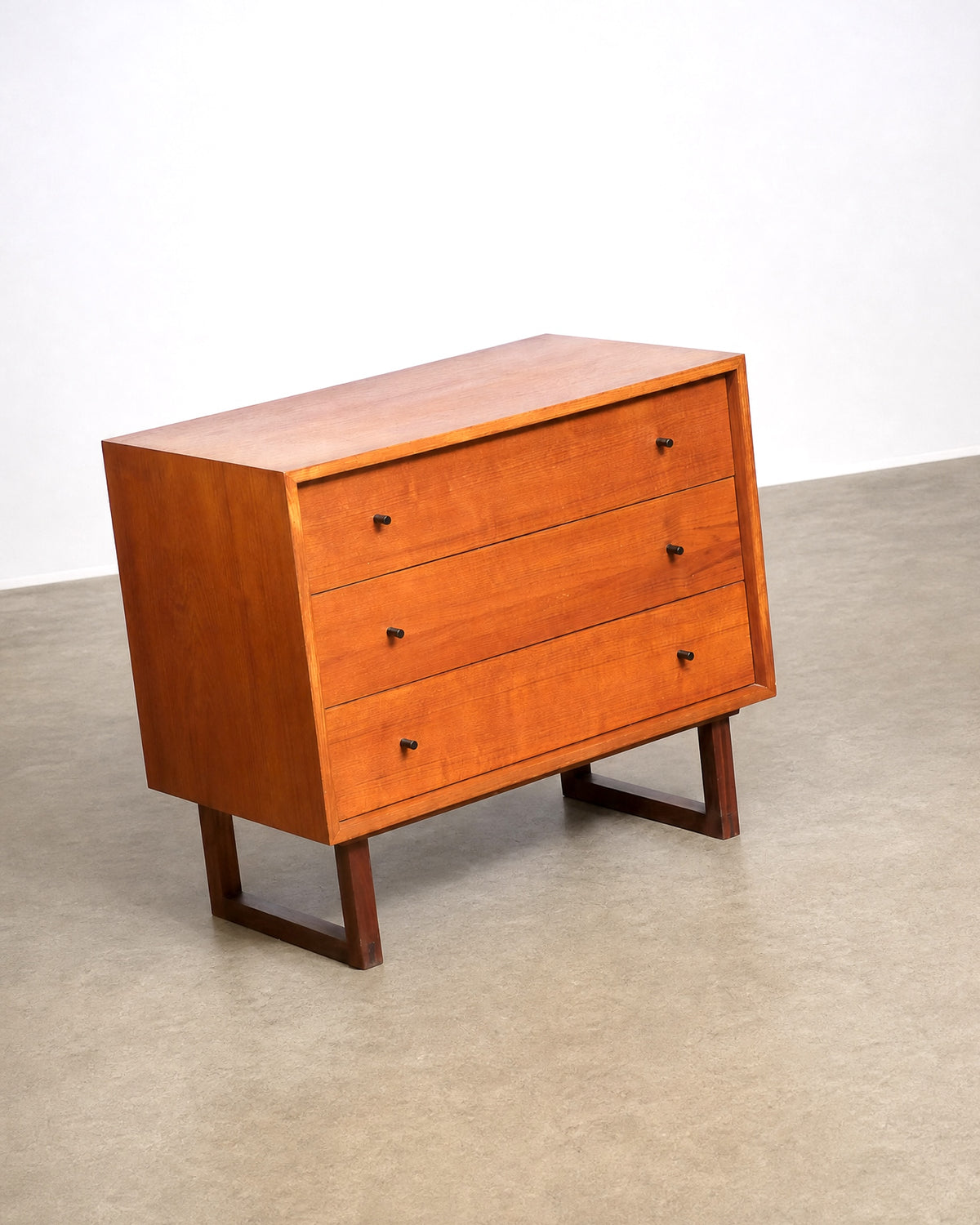 Vintage Teak Tallboy Dresser by RS Associates