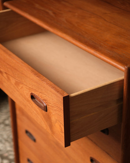 Vintage Teak Tallboy Dresser