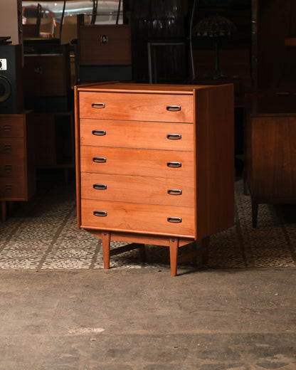 Vintage Teak Tallboy Dresser