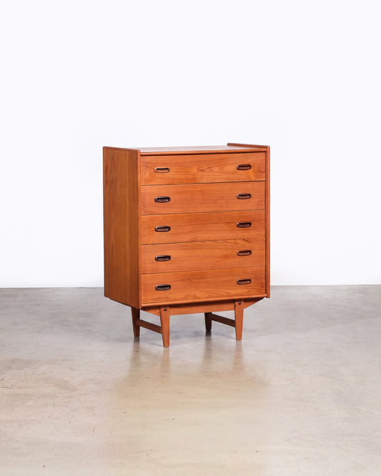 Vintage Teak Tallboy Dresser